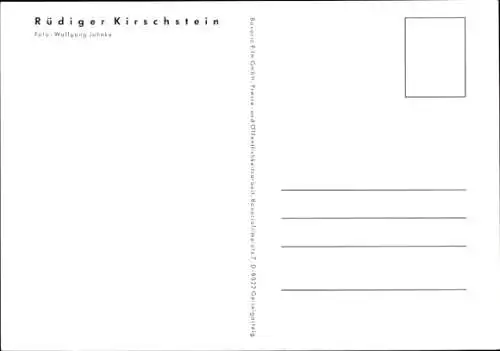 Ak Schauspieler Rüdiger Kirschstein, Portrait, Autogramm