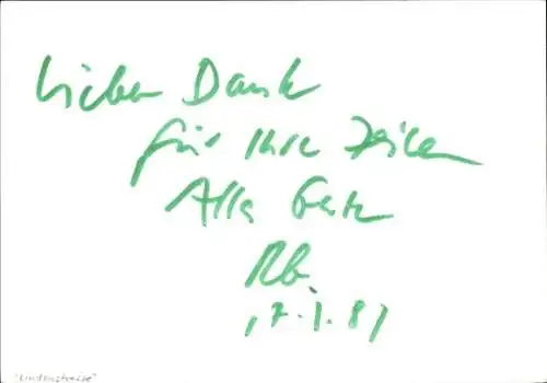 Ak Schauspieler Raimund Gensel, Portrait, Autogramm