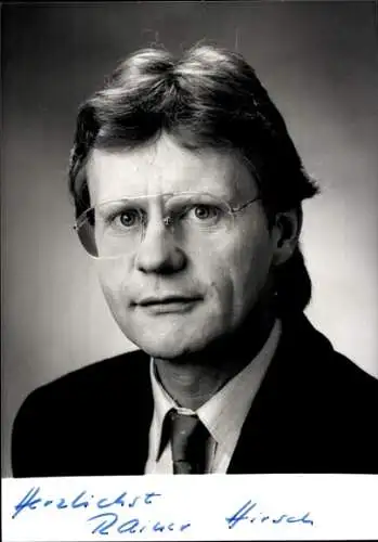 Ak Schauspieler Rainer Hirsch, Portrait, Autogramm