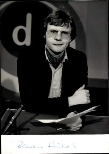 Ak Schauspieler Rainer Hirsch, Portrait, ZDF Die Drehscheibe, Autogramm
