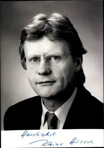 Ak Schauspieler Rainer Hirsch, Portrait, Autogramm
