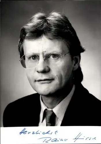 Ak Schauspieler Rainer Hirsch, Portrait, Autogramm
