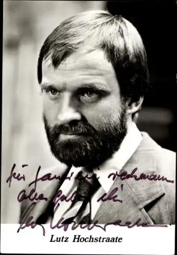 Ak Schauspieler Lutz Hochstraate, Portrait, Autogramm