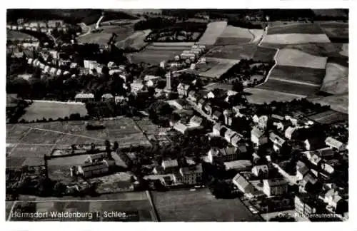 Ak Sobięcin Hermsdorf Wałbrzych Waldenburg Schlesien, Fliegeraufnahme