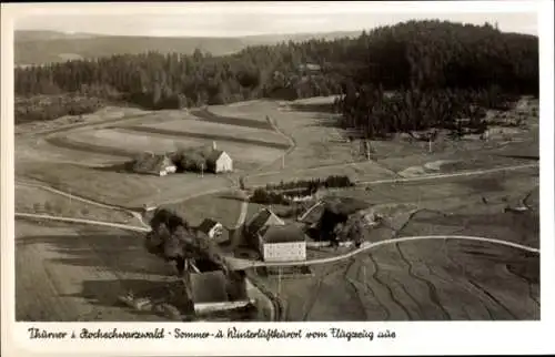 Ak Hinterzarten im Schwarzwald, Fliegeraufnahme, Thurner, Gasthof und Pension