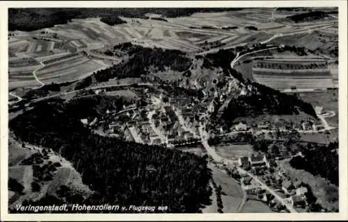 Ak Veringenstadt in Hohenzollern, Fliegeraufnahme