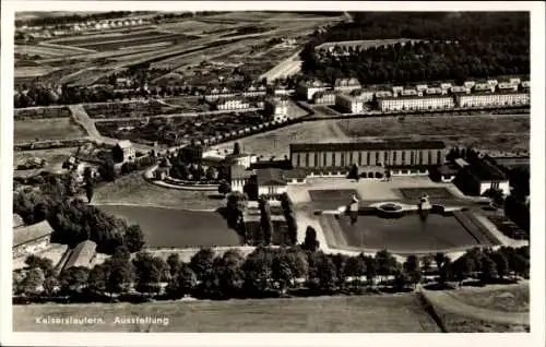 Ak Kaiserslautern in der Pfalz, Fliegeraufnahme, Ausstellung