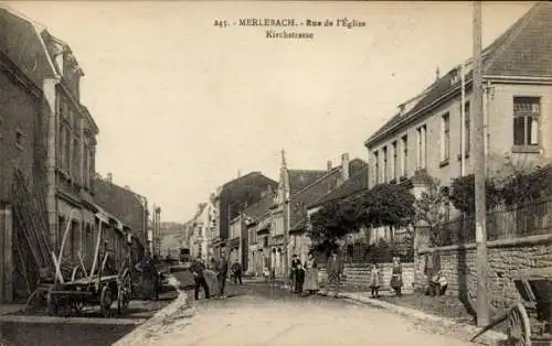 Ak Freyming Merlebach Moselle, Kirchstraße