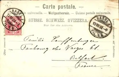 Ak Liestal Kanton Basel Land Schweiz, Oberes Tor