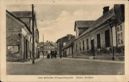 Ak Talsi Talsen Kurland Lettland, Straßenpartie, I. WK