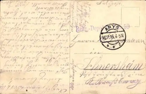 Ak Orzysz Arys Ostpreußen, Marktplatz, Kirche, Drogerie