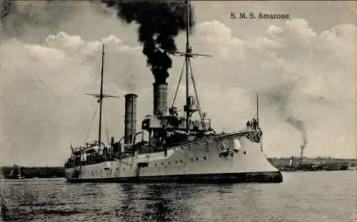 Ak Deutsches Kriegsschiff, SMS Amazone, Kleiner Kreuzer, Kaiserliche Marine