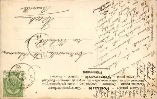 Ak Mädchen und Pudel, Porträt