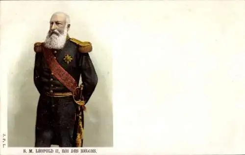 Ak Leopold II, König von Belgien, Portrait