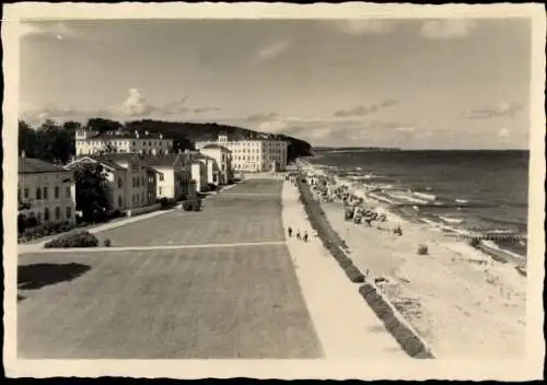 Foto Ak Seebad Heiligendamm Bad Doberan, Strandpromenade, Strand