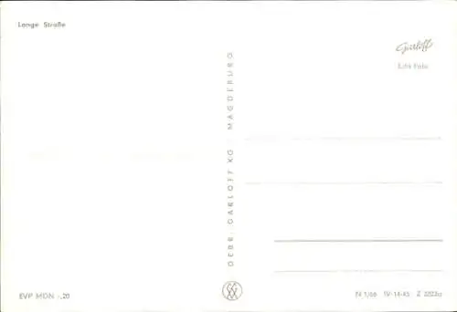 Ak Hansestadt Rostock, Lange Straße, Straßenbahn