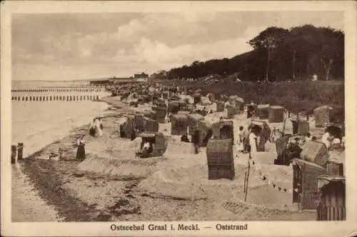 Ak Ostseebad Graal Müritz, Oststrand, Strandkörbe