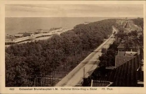 Ak Ostseebad Brunshaupten Kühlungsborn, östlicher Bülow-Weg, Bäder, Strand