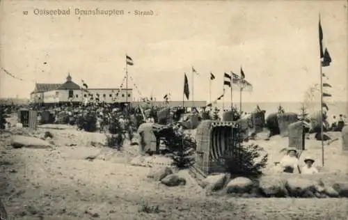 Ak Ostseebad Brunshaupten Kühlungsborn, Strand, Strandkörbe