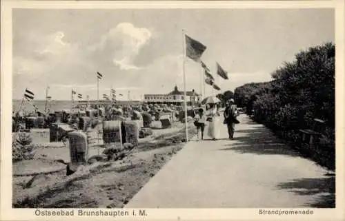 Ak Ostseebad Brunshaupten Kühlungsborn, Strandpromenade