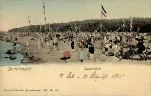 Ak Ostseebad Brunshaupten Kühlungsborn, Strandleben