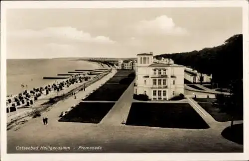 Ak Seebad Heiligendamm Bad Doberan, Strand, Promenade