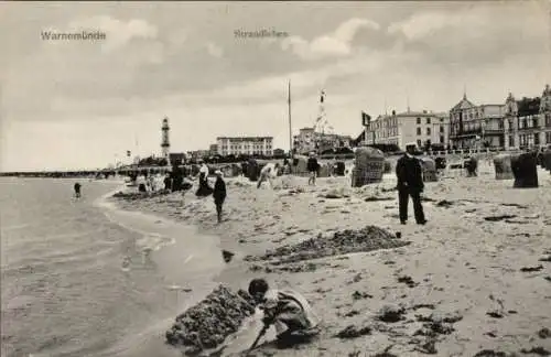 Ak Ostseebad Warnemünde Rostock, Strandleben