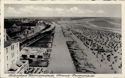 Ak Ostseebad Warnemünde Rostock, Strandpromenade