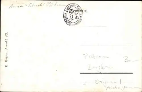 Künstler Ak Hojden, K., Příbram Pibrans Mittelböhmen, Anna-Schacht, Autogramm des Malers