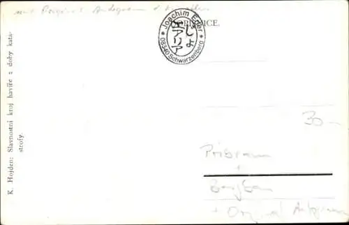 Künstler Ak Hojden, Příbram Pibrans Mittelböhmen, Bergmann, Autogramm des Malers