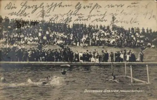 Ak Deutsches Stadion, Wasserballspiel