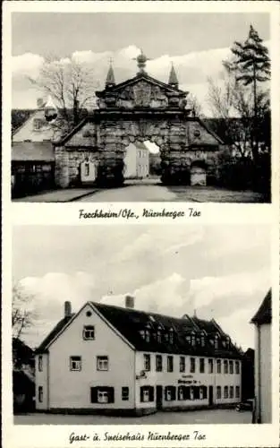 Ak Forchheim in Oberfranken Bayern, Nürnberger Tor, Gasthaus