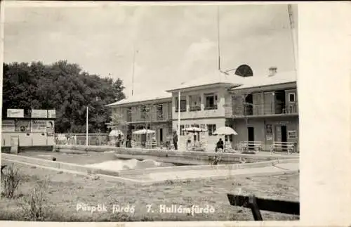 Ak Püspökfürdő Rumänien, Hullamfürdö, Freibad, Wellenbad