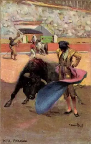 Künstler Ak Bullfight, Rebolera
