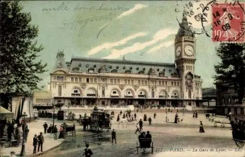 Ak Paris XII, Gare de Lyon