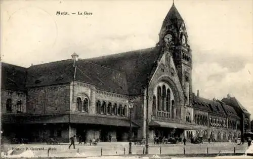 Ak Metz Moselle, Bahnhof