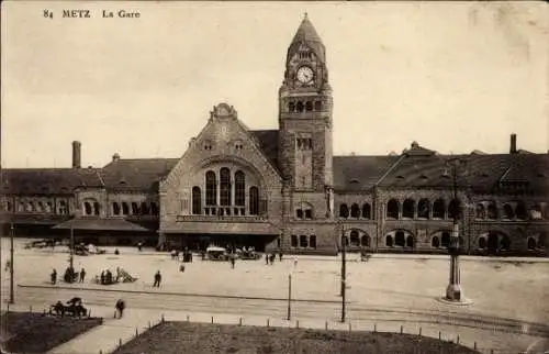 Ak Metz Moselle, La Gare