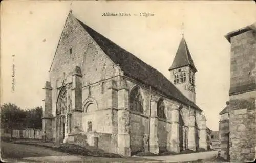 Ak Allonne Oise, Kirche