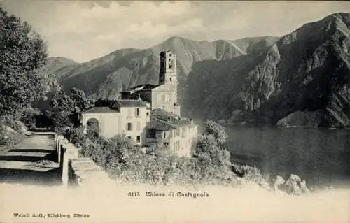 Ak Castagnola Cassarate Lugano Kt Tessin, Chiesa di Castagnola