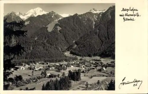 Ak Mayrhofen im Zillertal Tirol, Totale mit Ahornspitze