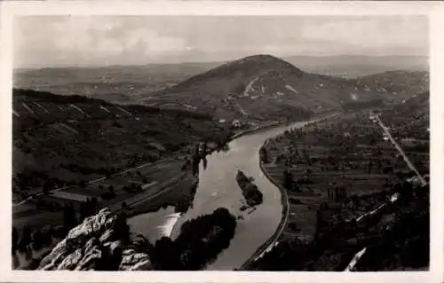 Ak Besançon Doubs, Panorama, Le Doubs vu des Rochers d'Arguel