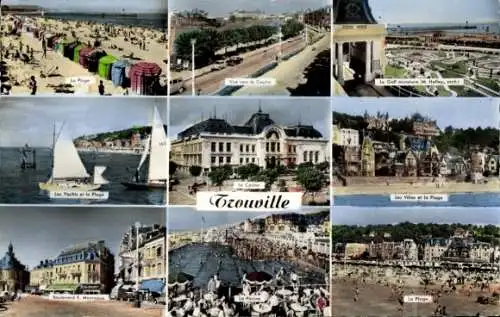 Ak Trouville Reine des Plages Calvados, Strand, Minigolf, Strandvillen, Schwimmbad, Casino, Yachten