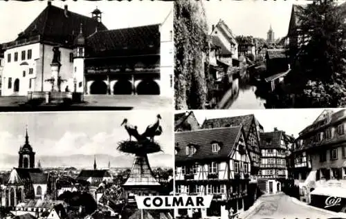 Ak Colmar Kolmar Elsass Haut Rhin, Ancienne Douane, Petite Venise, Vieilles Maisons, Storchennest