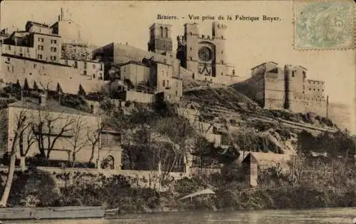 Ak Béziers Hérault, Vue prise de la Fabrique Boyer