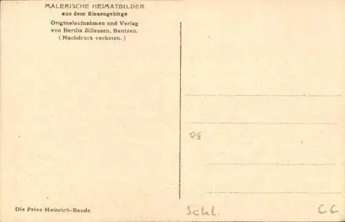 Ak Karpacz Krummhübel Riesengebirge Schlesien, Prinz Heinrich Baude