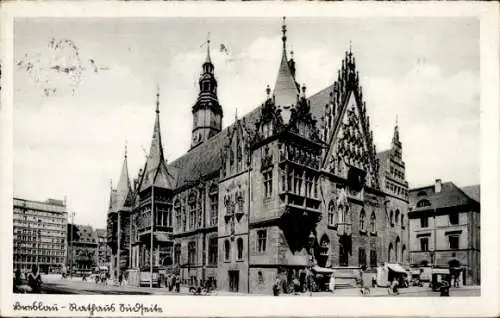 Ak Wrocław Breslau Schlesien, Rathaus