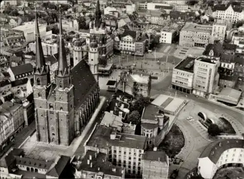 Ak Halle an der Saale, Fliegeraufnahme mit Marktkirche