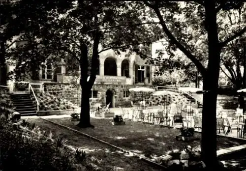 Ak Himmelpfort Fürstenberg an der Havel, FDGB-Erholungsheim Werner Schaumann, Terrasse