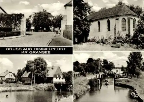 Ak Himmelpfort Fürstenberg an der Havel, Klosterkirche, Schleuse, Stadtmauer, Kanal