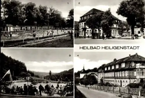 Ak Heilbad Heiligenstadt Eichsfeld Thüringen, Schwimmbad, Rathaus, Naherholungszentrum Neun Brunnen